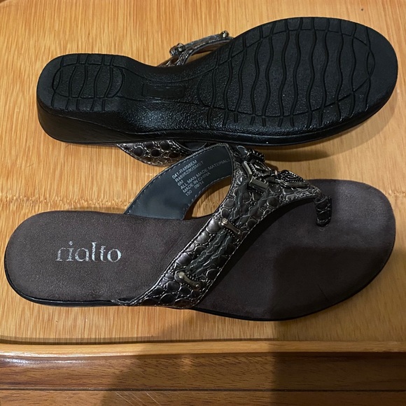 Rialto Pewter Embellished Sandals - Picture 4 of 4